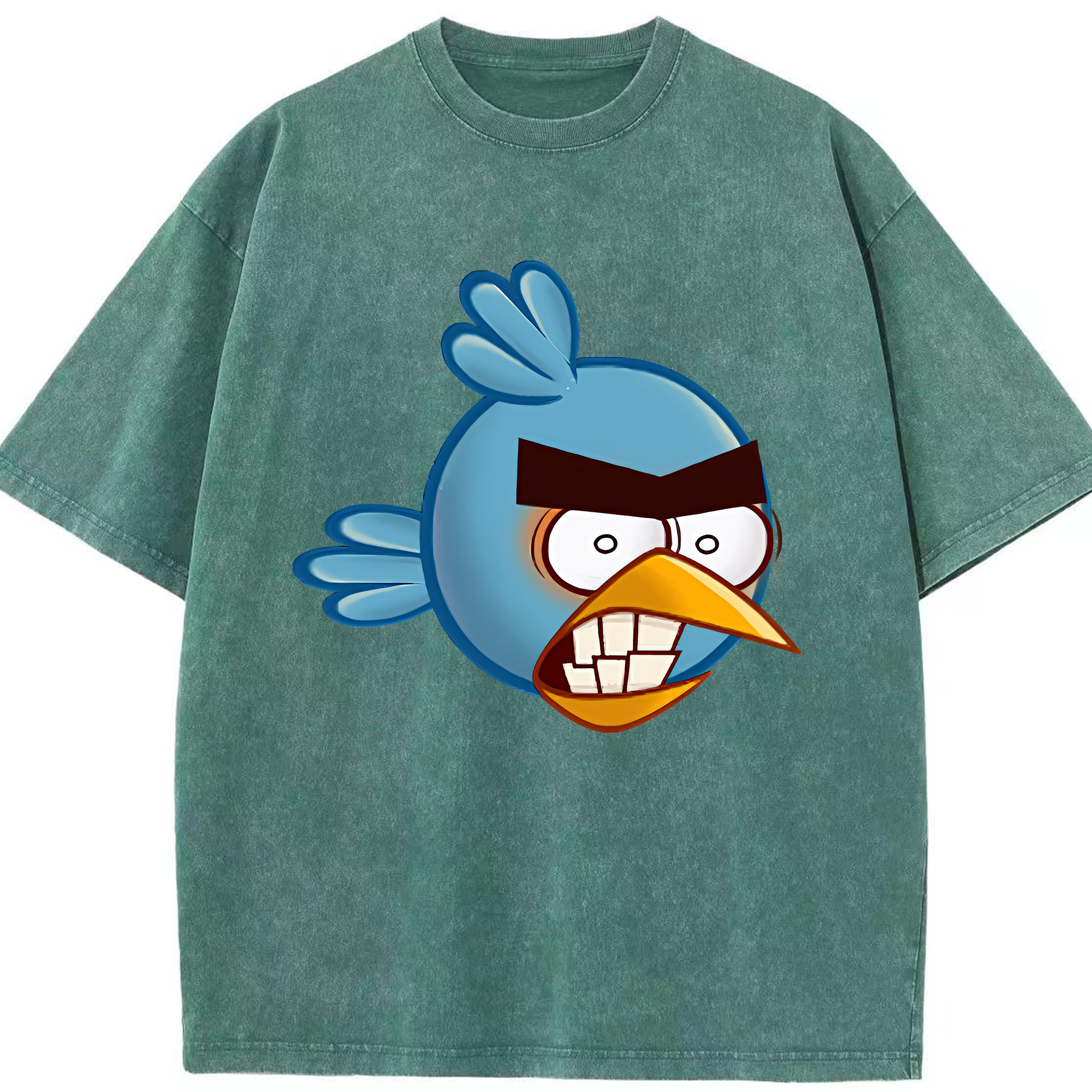 （画像用） Angry Birds アングリーバード 綿100% ヴィンテージ風 半袖Tシャツ（フロントプリント）